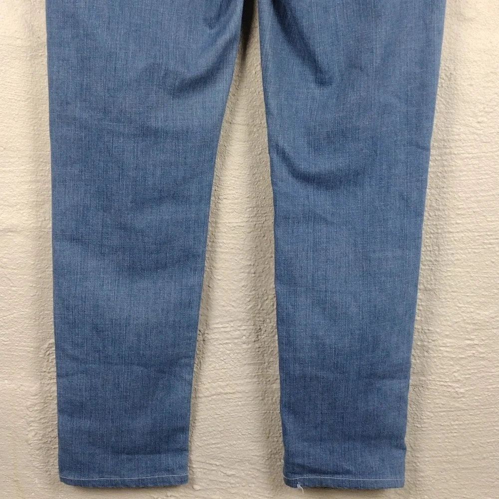 Pilcro and the Letterpress Blue Light Wash Whiskering Mid Rise Straight Leg Jean - Picture 10 of 13